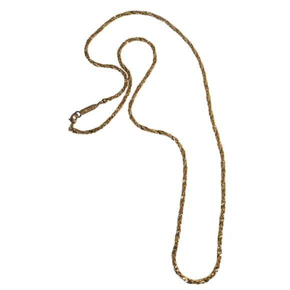 Vintage Womens Napier 28" Twisted Rope Style Gold Tone Necklace - Picture 7 of 9